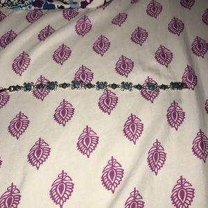 Blue squared and circled bracelet